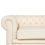Beliani Sofa 3 Seater CHESTERFIELD Leather Light Beige 2