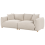 Beliani Sofa 3 Seater LUVOS Fabric Light Beige 4