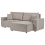 Beliani Sofa Bed KARILA with Storage Fabric Taupe Left Hand 4