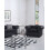 Beliani Armchair CHESTERFIELD Leather Black 2