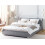 Beliani Bed Fabric PARIS 160 x 200 cm (EU King Size) Grey 2