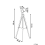 Beliani Floor Lamp ALZETTE Pine Wood White 3