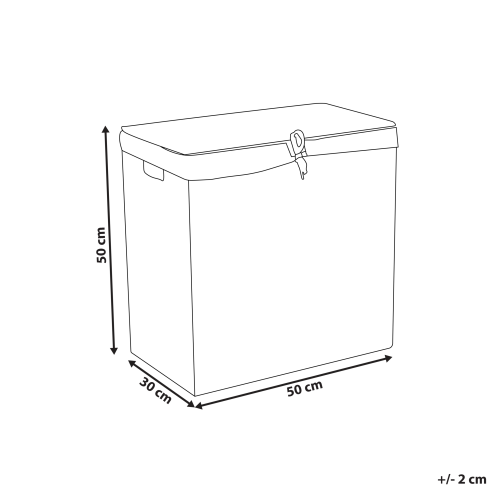 Beliani Laundry Basket LANGSON Wicker Natural 75 L 2