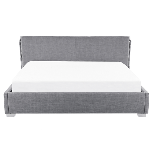Beliani Bed Fabric PARIS 160 x 200 cm (EU King Size) Grey 1