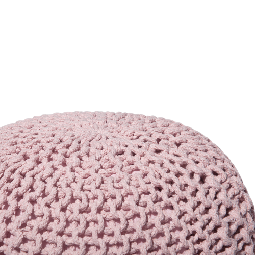 Beliani Pouffe CONRAD Cotton Pink 2