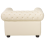 Beliani Armchair CHESTERFIELD Leather Light Beige 3