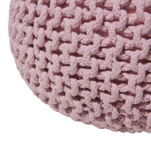 Beliani Pouffe CONRAD Cotton Pink 1