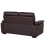 Beliani Sofa 2 Seater VOGAR Faux Leather Dark Brown 5
