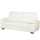 Beliani Sofa 3 Seater VOGAR Faux Leather Off-White 4