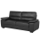 Beliani Sofa 3 Seater VOGAR Faux Leather Black 6