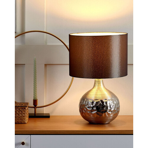 Beliani Table Lamp YAKIMA Porcelain Grey 1