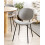 Beliani Set of 2 Dining Chairs LUANA Velvet Light Grey 2