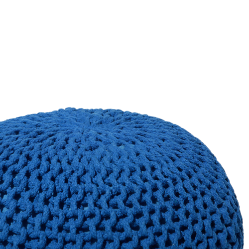 Beliani Pouffe CONRAD Cotton Navy Blue 1