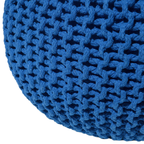 Beliani Pouffe CONRAD Cotton Navy Blue 2