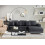 Beliani Corner Sofa 4 Seater OSLO Leather Black Left Hand 2