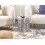 Beliani Side Table GORDON Teak Wood Silver 5