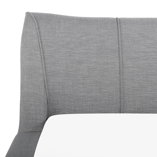 Beliani Bed Fabric NANTES 180 x 200 cm (Super King) Light Grey 1