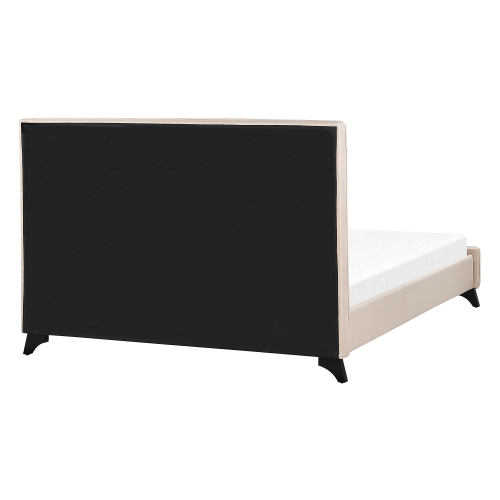 Beliani Bed Fabric AMBASSADOR 140 x 200 cm (EU Double) Beige 2