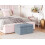 Beliani Storage Ottoman MICHIGAN Velvet Light Grey 2