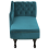 Beliani Right-Hand Chaise Longue NIMES Velvet Teal 5