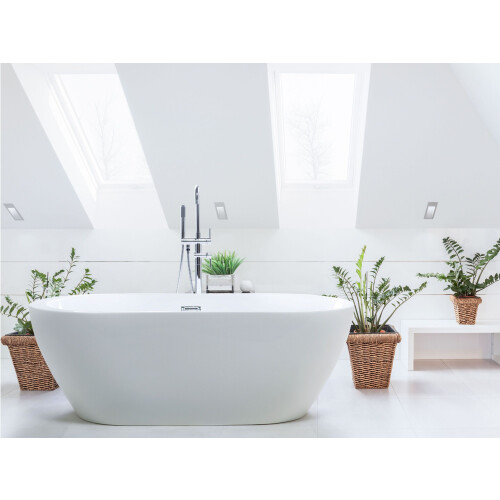 Beliani Freestanding Bathtub NEVIS 1700 x 800 mm White 1