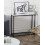 Beliani Console Table DELANO Tempered Glass Marble/ Black 2