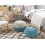 Beliani Pouffe CONRAD Cotton Light Blue 2
