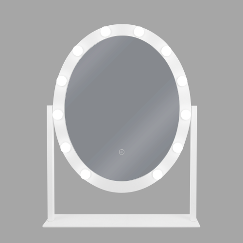 Beliani Dressing Table Mirror LED ROSTRENEN White 1