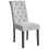 Beliani Set of 2 Dining Chairs VELVA Fabric Grey 5