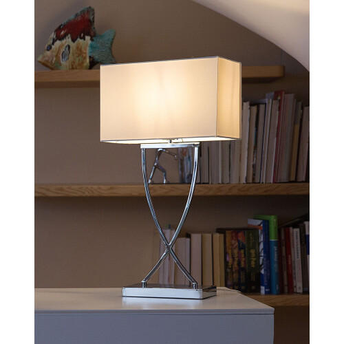 Beliani Table Lamp YASUNI Metal White 1