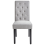 Beliani Set of 2 Dining Chairs VELVA Fabric Grey 4