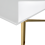Beliani Coffee Table EMPORIA Tempered Glass White/ Gold 6