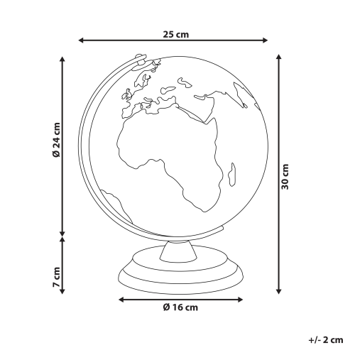 Beliani Globe LED VESPUCCI 30 cm Yellow 2