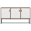 Beliani Cabinet NUEVA Light Brown/ White 2