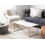 Beliani Coffee Table EMPORIA Tempered Glass White/ Gold 3