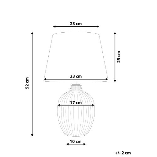 Beliani Table Lamp FERGUS Ceramic White 2