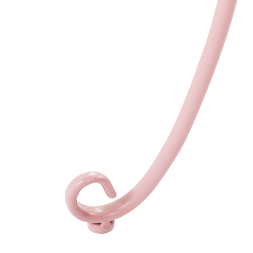 Beliani Garden Side Table CAVINIA 40 cm 40 cm Metal Pink 2