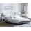 Beliani Bed Fabric SAVERNE 180 x 200 cm (EU Super King) Light Grey 4