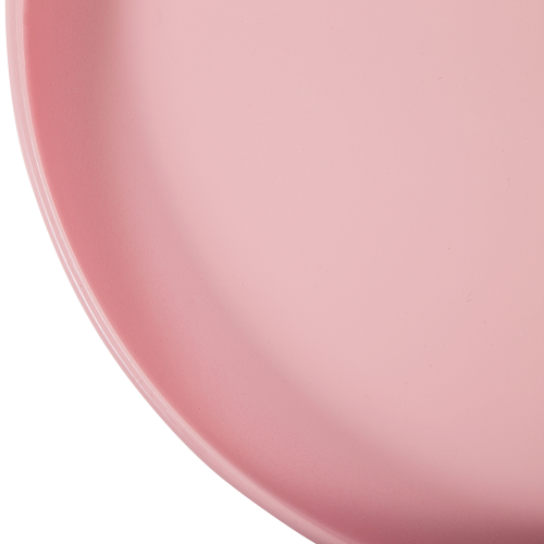 Beliani Garden Side Table CAVINIA 40 cm 40 cm Metal Pink 1