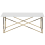 Beliani Coffee Table EMPORIA Tempered Glass White/ Gold 5