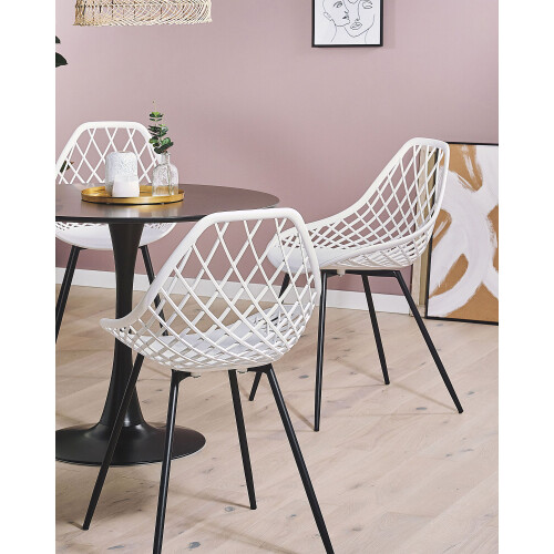 Beliani Set of 2 Dining Chairs CANTON White 1