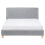 Beliani Bed Fabric SENNEZ 160 x 200 cm (EU King Size) Light Grey 4