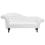 Beliani Left-Hand Chaise Longue LATTES Faux Leather White 4