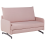 Beliani Sofa Bed 2 Seater BELFAST Fabric Pink 2