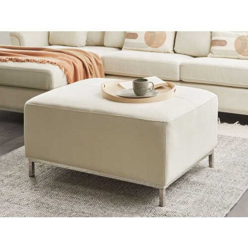 Beliani Ottoman OSLO Fabric Beige 1