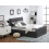 Beliani Bed Fabric VALBONNE 160 x 200 cm (EU King) Dark Grey 2