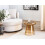Beliani Side Table CALDERA Glass Golden Brown 2