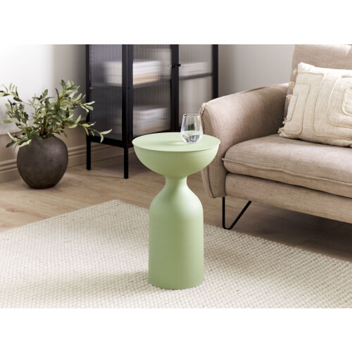 Beliani Side Table COTA Metal Light Green 1
