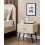 Beliani 1 Drawer Bedside Table FLAYAT Boucle Beige 2