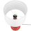 Beliani Table Lamp TRIVERSA Ceramic Red 3